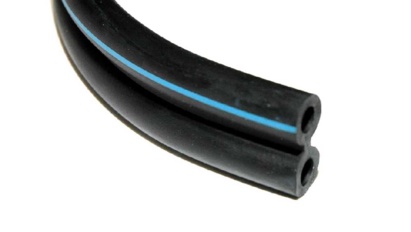 Gummi-Doppelpulsschlauch grüner Streifen 8x16mm