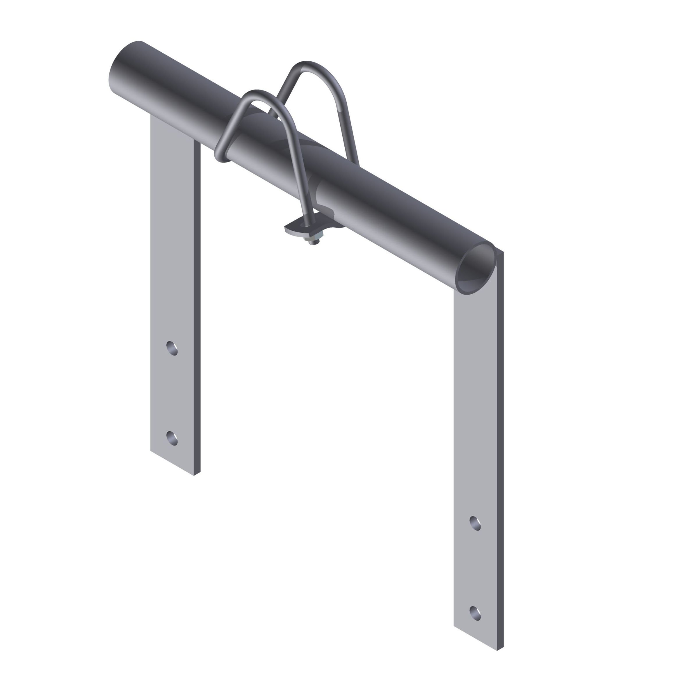 Wandhalter hoch für Rohr verstellbar 1.5" (48mm)