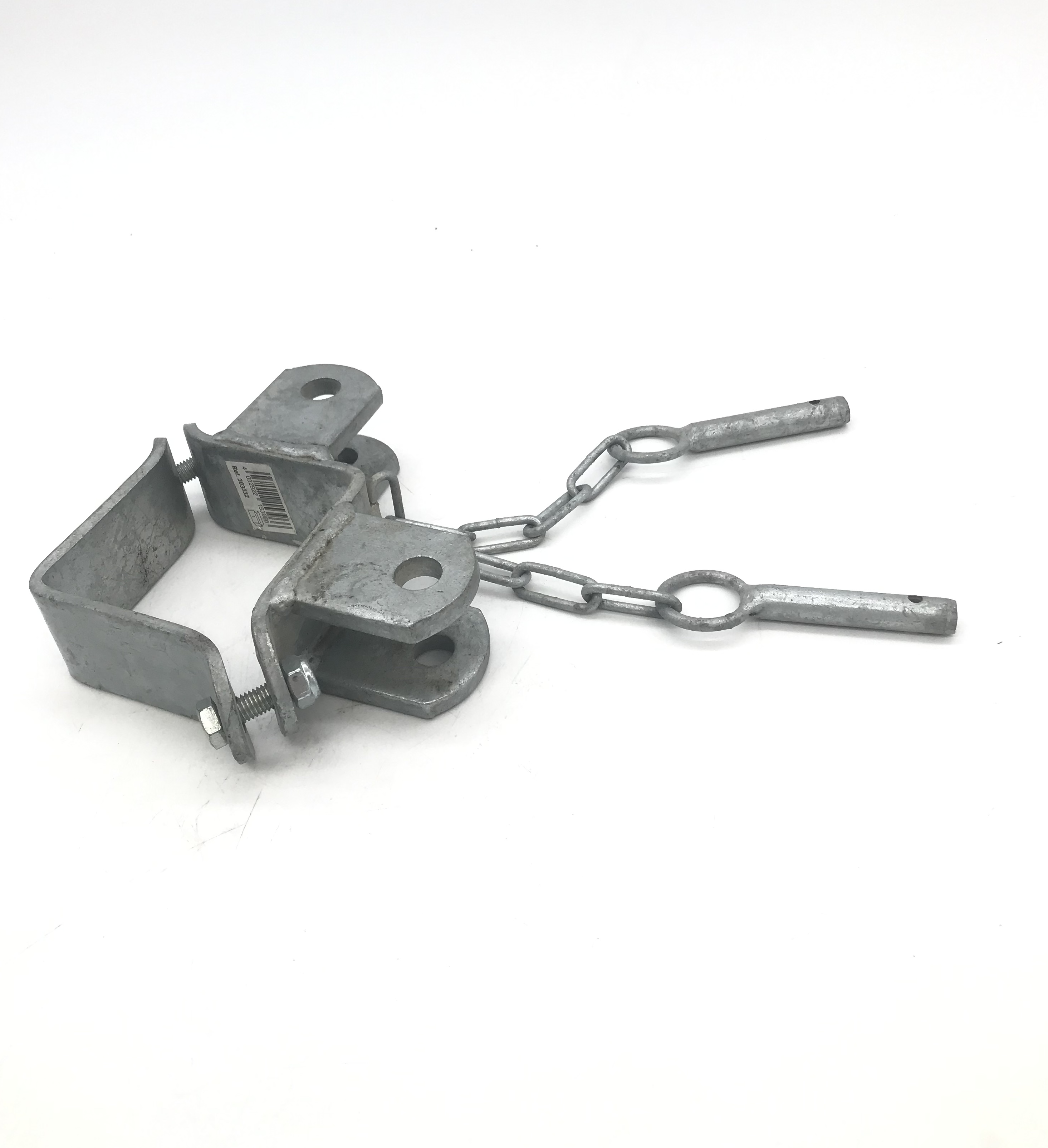 Schelle Quadrat 90 mm, 2 Halter, winklig, vz