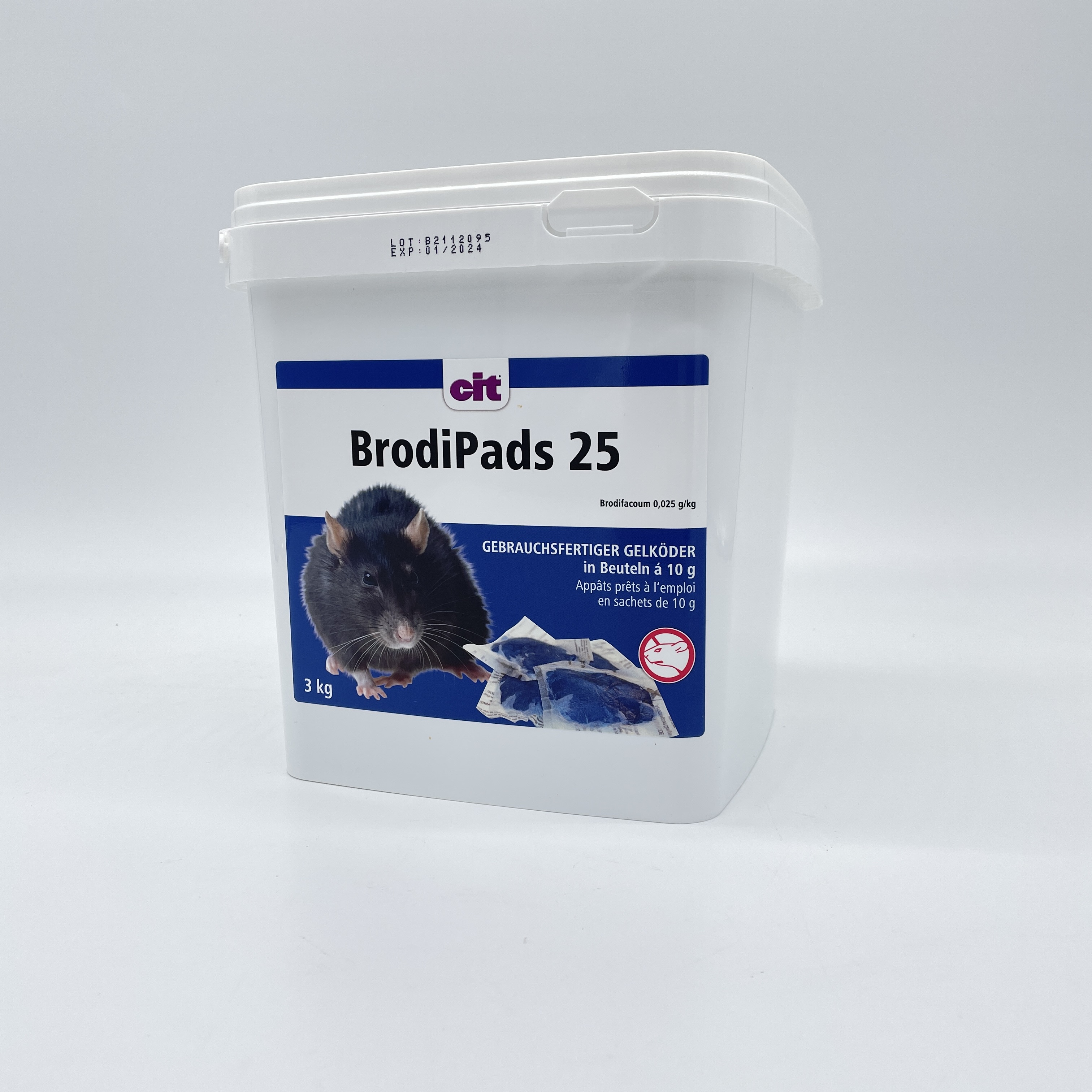 BrodiPads 25 Rattenköder - Rattengift 3kg