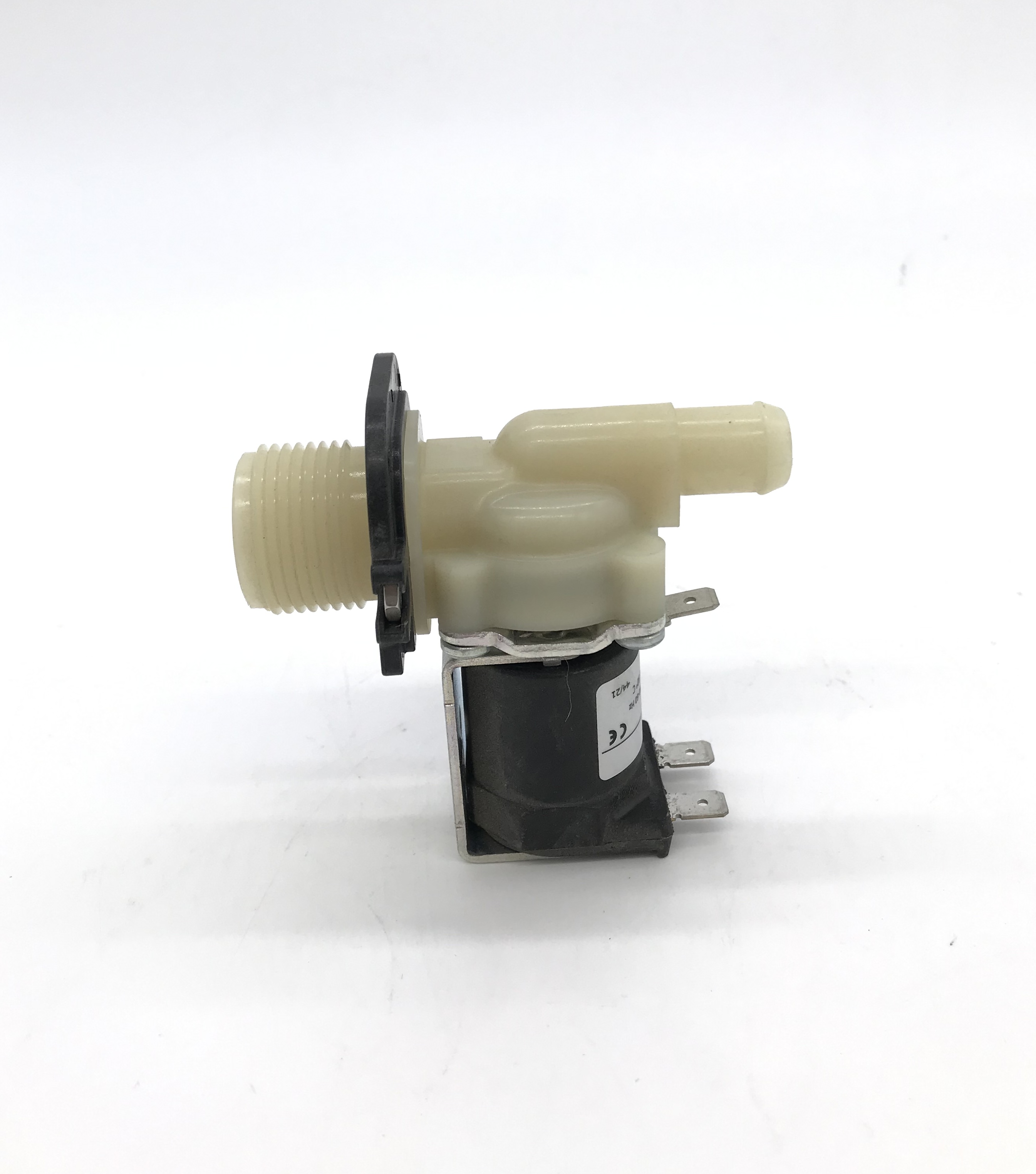 Wassermagnetventil einfach 230V 50 Hz 1x 3/4" Ausgang nach vorne 1x 13,5mm Schlauchstutzen