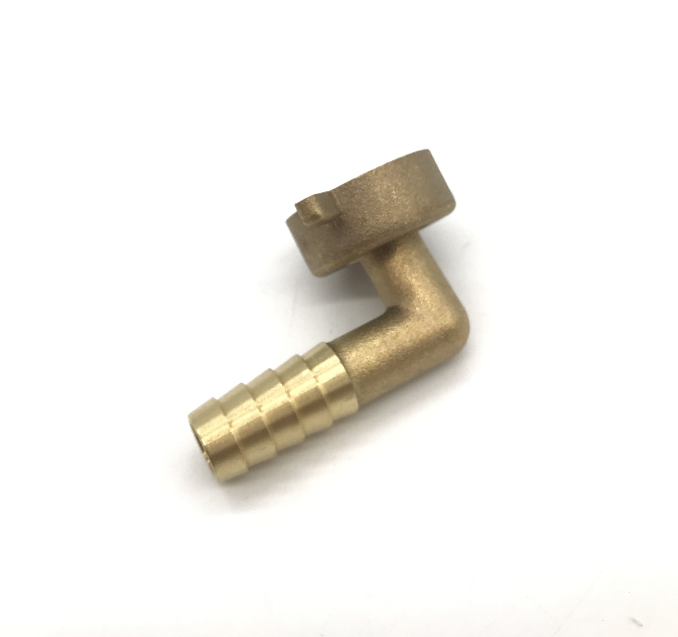 Messing Schlauchtülle gewinkelt 3/4" Überwurfmutter + 1/2" (13mm) Schlauchtülle